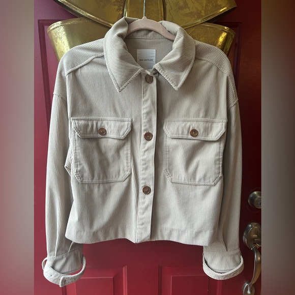 Avec Les Villes Corduroy Cropped Shacket - Picture 3 of 6